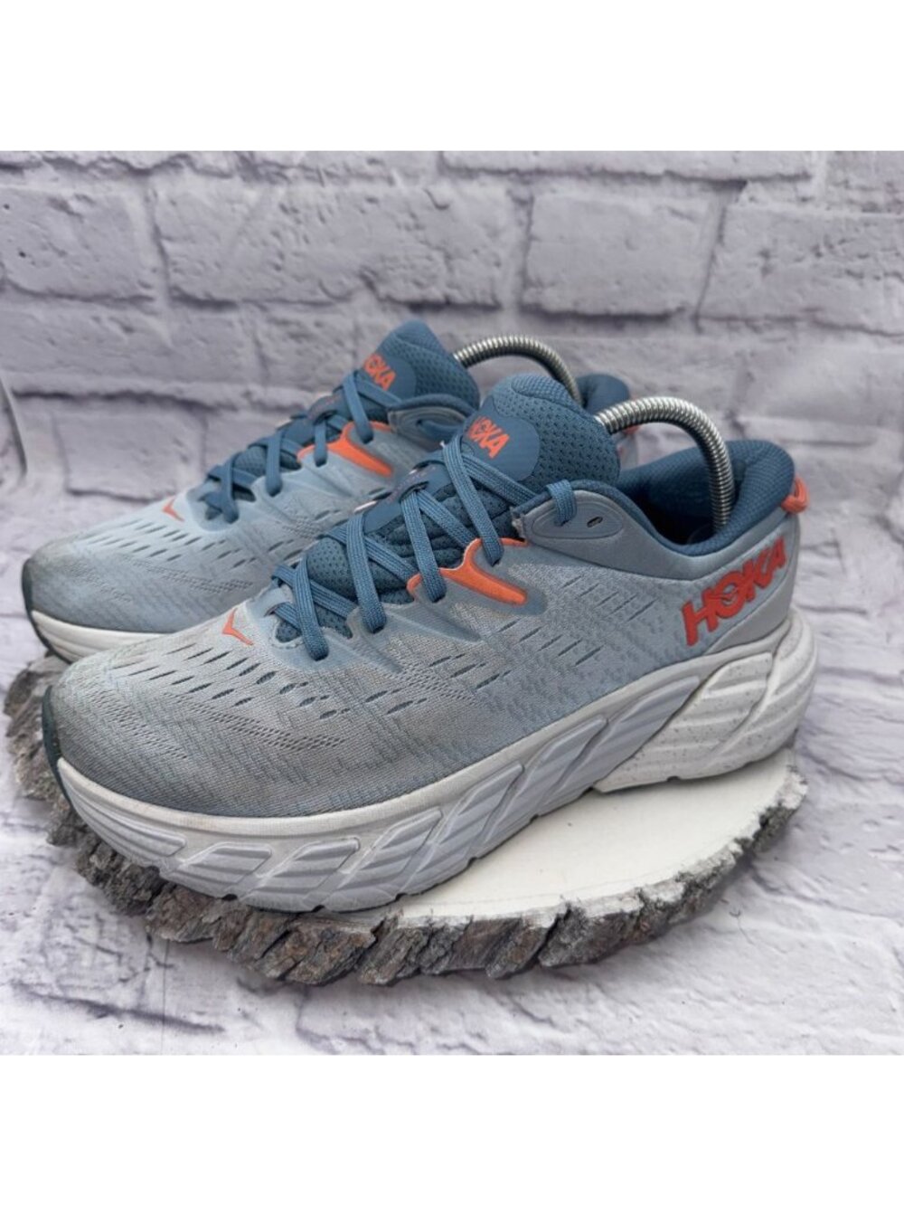 Hoka One One Gaviota 4 Shoes Womens Size 10 Wide Blue Running Sneakers Support
